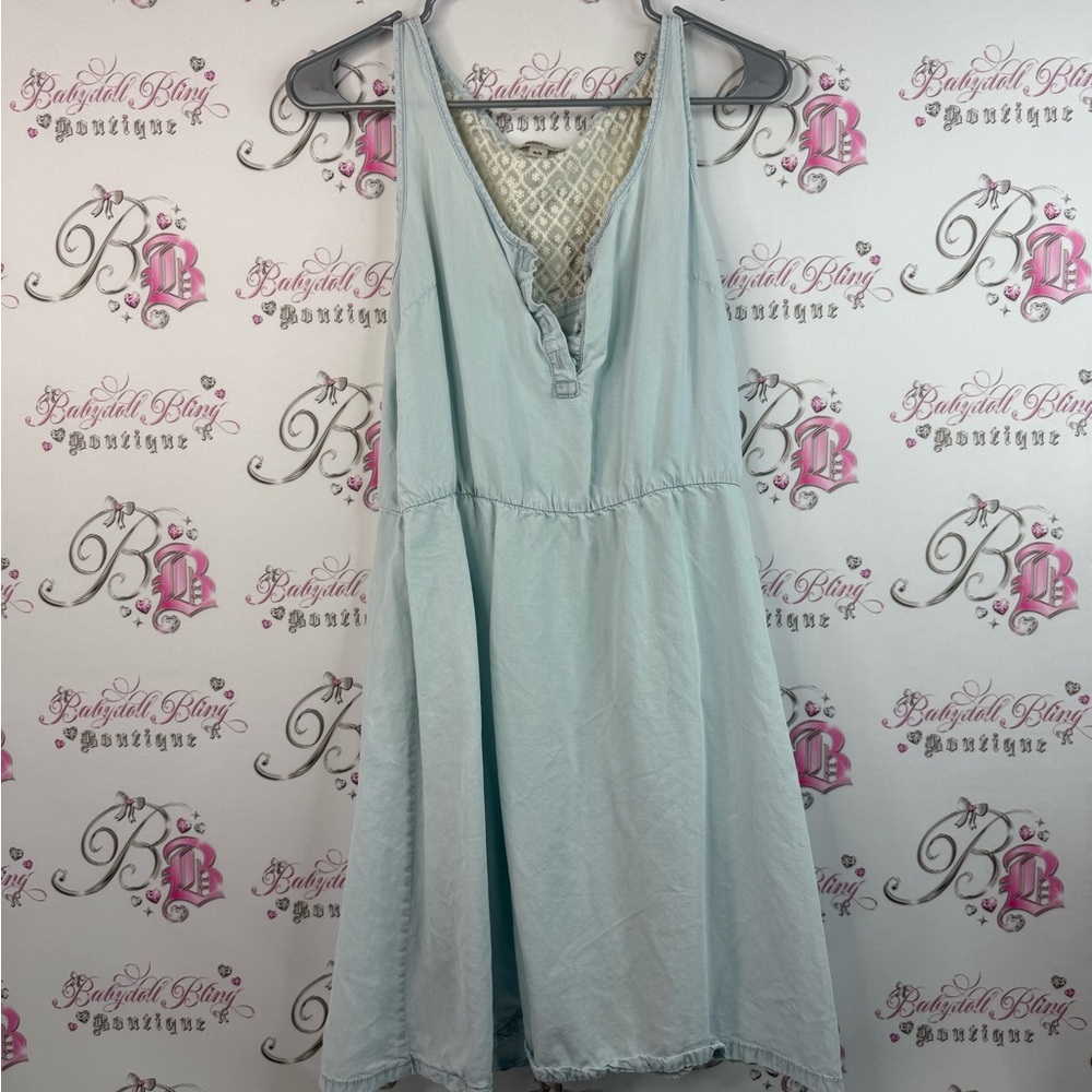 Smart Set dress light blue white cream Lace Detail Light Blue and White rare